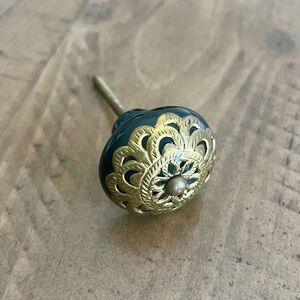 Anthropologie Home Black & Gold Knob